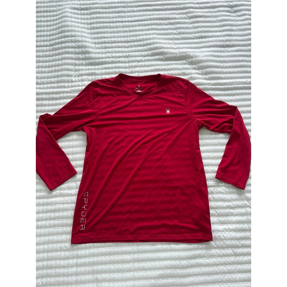 Red Boys Spyder Compression Shirt